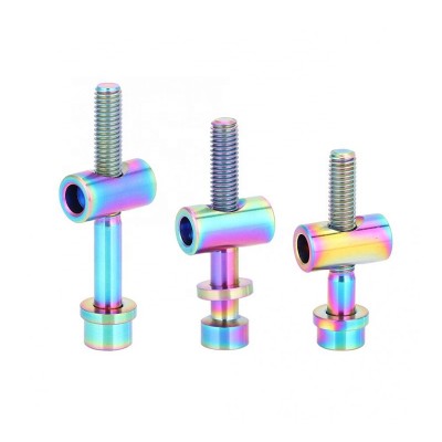 2pcs Sports Fixing Bicycle Seat Tube Screw Repairing Parts Styling Titanium Seat Post Bolt for MTB Bike/Road Bike